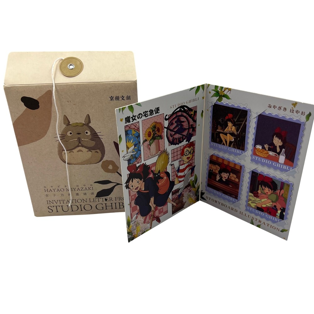 Studio Ghibli Kiki's Delivery Service Invitation Letter Card Blue Foil Totoro